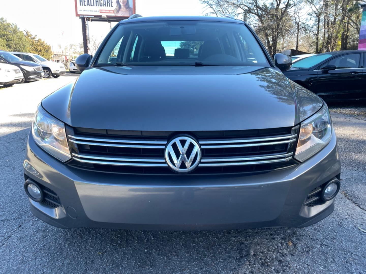 2015 GRAY VOLKSWAGEN TIGUAN S (WVGAV7AX3FW) with an 2.0L engine, Automatic transmission, located at 5103 Dorchester Rd., Charleston, SC, 29418-5607, (843) 767-1122, 36.245171, -115.228050 - Photo#1